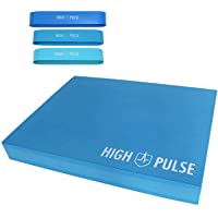 High Pulse Colchoneta + Poster Ejercicios + Bandas elásticas fitness – Plataforma de Equilibrio para Fitness- Yoga…